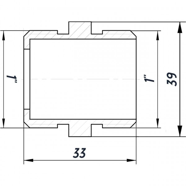 Ниппель 1″ЗЗ никелированный под прокладку NN552G OPTIMUM (000030786)