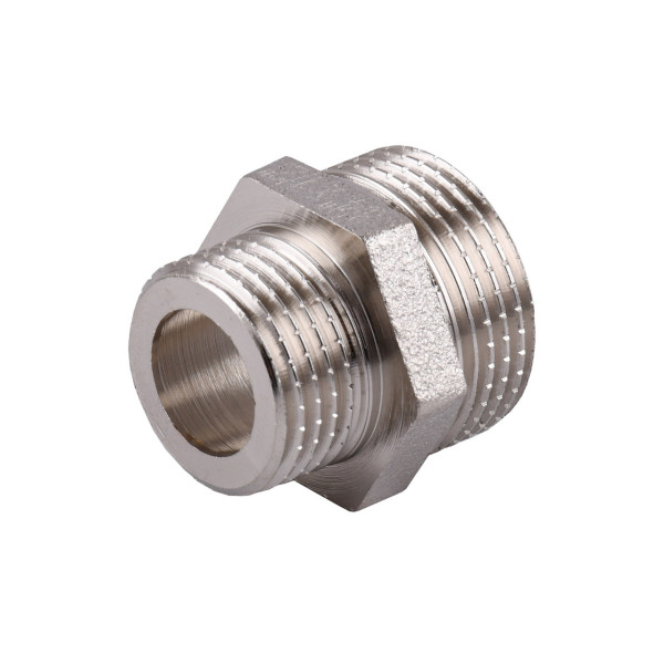 Ниппель редукционный 3/4″х1/2″НН никелированный под прокладку NN432G OPTIMUM (000030789)