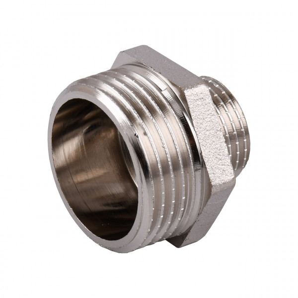 Ніпель редукційний 1″х1/2″ЗЗ нікельований під прокладку NN532G OPTIMUM (000030790)