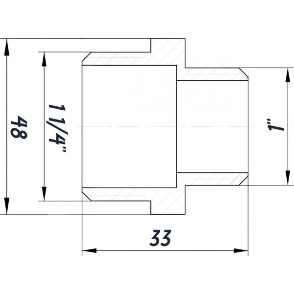 Ниппель редукционный 1 1/4″х1″ЗЗ никелированный NN652S OPTIMUM (000030793)