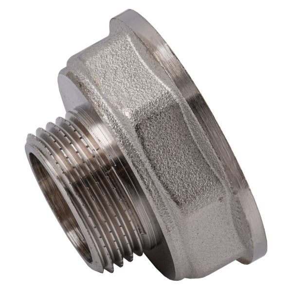 Переходник редукционный 1 1/2″х1″ВН никелированный восьмигранный NK753O OPTIMUM (000030801)