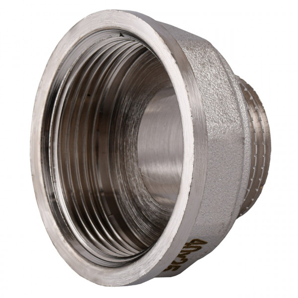 Переходник редукционный 1 1/2″х1″ВН никелированный восьмигранный NK753O OPTIMUM (000030801)