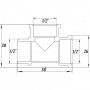 Тройник 1/2″ВВН никелированный NT334S OPTIMUM (000030803)
