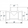 Трійник 1/2″ВЗВ нікельований NT336S OPTIMUM (000030804)