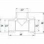Трійник 1/2″ВЗЗ нікельований NT335S OPTIMUM (000030805)