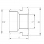 Футорка 3/4″х1/2″НВ никелированная NF433S OPTIMUM (000030819)
