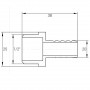 Штуцер 1/2″Н 20мм никелированный NU3J2S OPTIMUM (000030842)