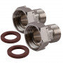 Комплект штуцеров 3/4″х1/2″ВН никелированный NU433B OPTIMUM (000030898)
