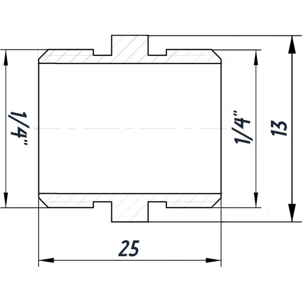 Ніпель 1/4″ЗЗ латунний LN112S OPTIMUM (000030924)