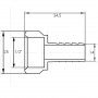 Штуцер 1/2″В 14мм латунный LU3G1S OPTIMUM (000030935)