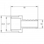 Штуцер 1/2″Н 18мм латунный LU3I2S OPTIMUM (000030942)