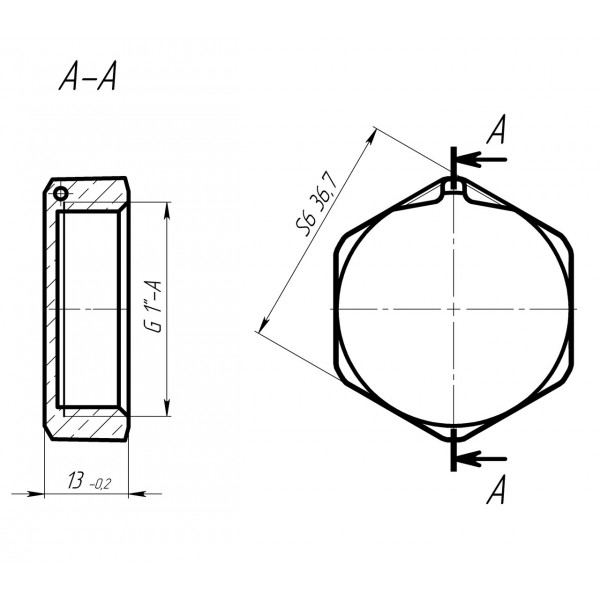 Заглушка 1″В латунная под пломбу LC501P OPTIMUM (000030959)
