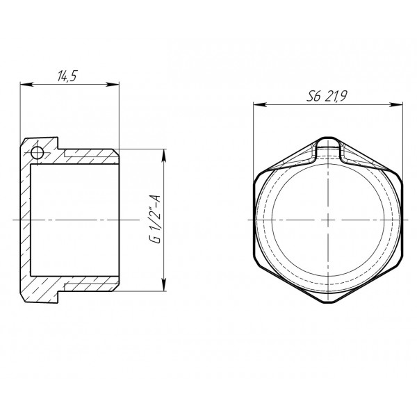Заглушка 1/2″Н латунная под пломбу LC302P OPTIMUM (000030960)