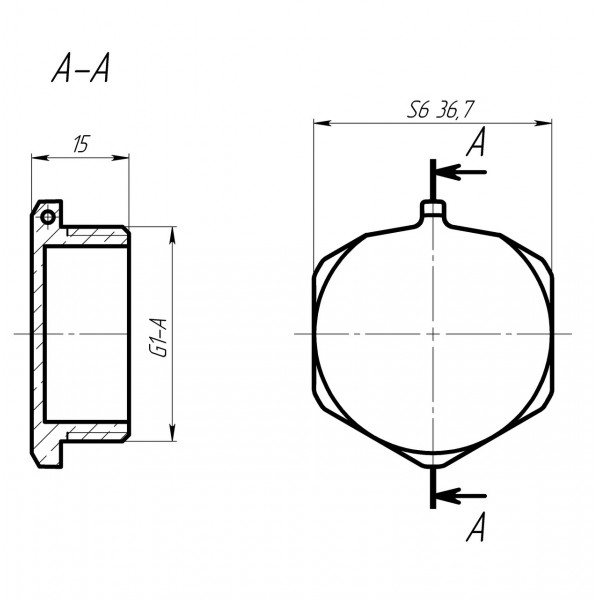 Заглушка 1″Н латунная под пломбу LC502P OPTIMUM (000030962)