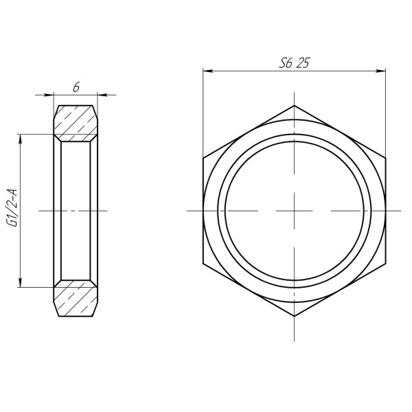 Контргайка 1/2″В латунная LG331L OPTIMUM (000030963)