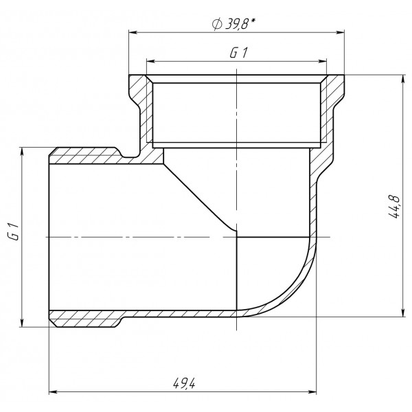 Кутник 1″ВЗ латунний LL553S OPTIMUM (000030967)