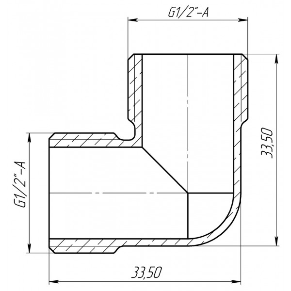 Кутник 1/2″ЗЗ латунний LL332S OPTIMUM (000030968)