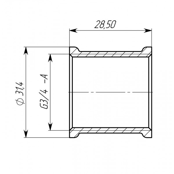 Муфта 3/4″ВВ латунна LM441S OPTIMUM (000030970)