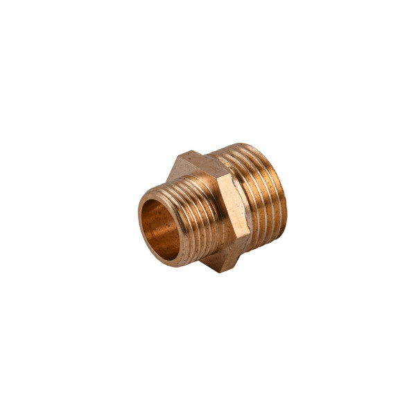 Ніпель редукційний 1/2″х3/8″ЗЗ латунний LN322S OPTIMUM (000030973)
