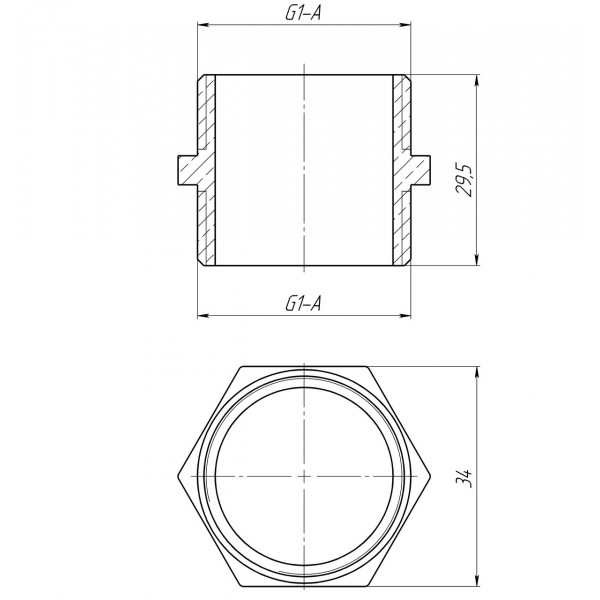 Ніпель 1″ЗЗ латунний LN552S OPTIMUM (000030979)