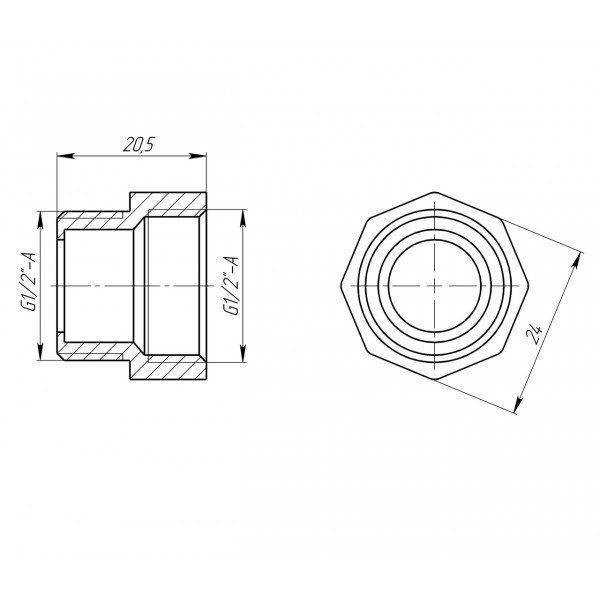 Переходник 1/2″ВН латунный LI333S OPTIMUM (000030981)