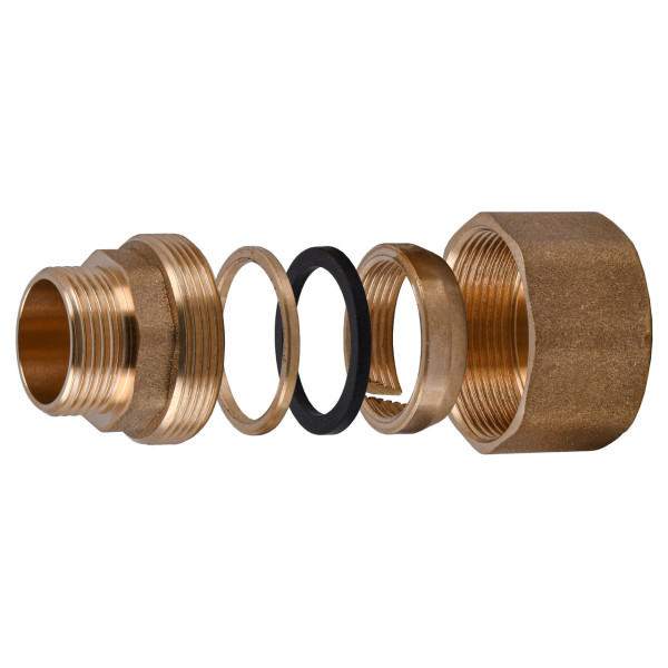 Соединение зажимное прямое для трубы Ø22мм 1/2″Н латунное LS332S OPTIMUM (000031015)