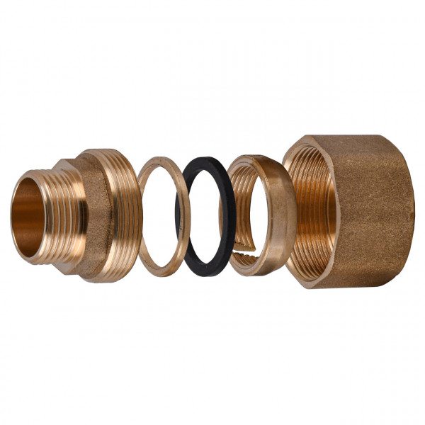 Соединение зажимное прямое для трубы Ø28мм 3/4″Н латунное LS442S OPTIMUM (000031016)