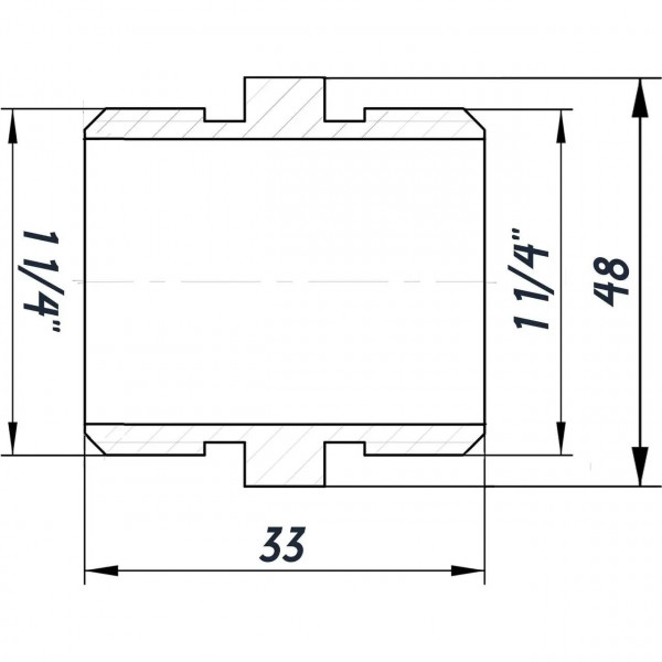 Ниппель 1 1/4″ЗЗ никелированный NN662S OPTIMUM (000030787)