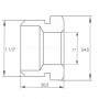 Футорка 1 1/2″х1″НВ никелированная NF753S OPTIMUM (000030823)