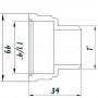 Перехідник редукційний 1 1/4″х1″ВЗ нікельований восьмигранний NK653O OPTIMUM (000030800)