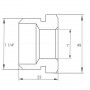Футорка 1 1/4″х1″НВ никелированная NF653S OPTIMUM (000030822)