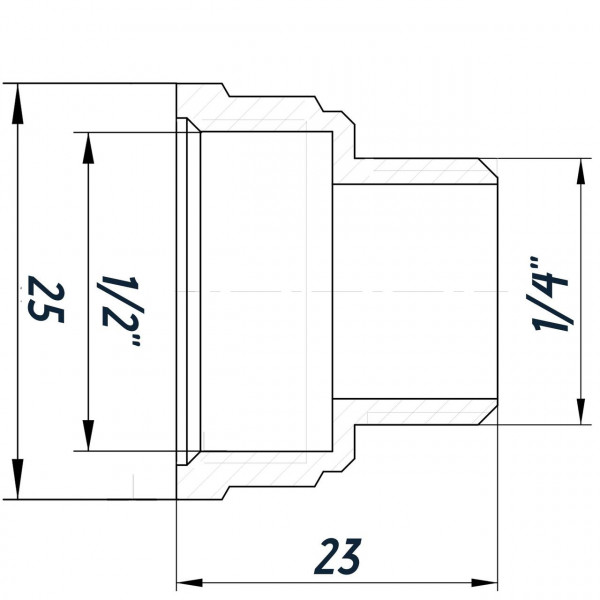 Редукционный переходник 1/2″х1/4″ВН латунный LP313S OPTIMUM (000030925)