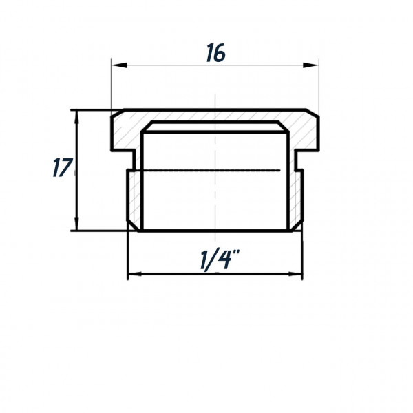 Заглушка 1/4″Н латунна LC102S OPTIMUM (000030926)
