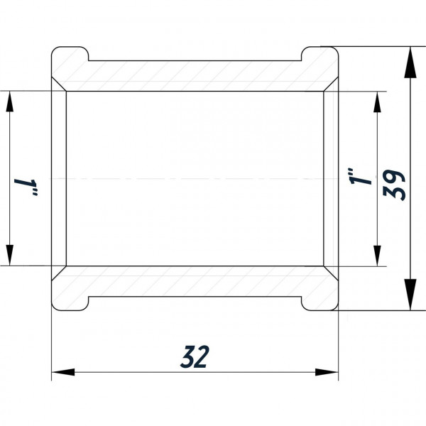Муфта 1″ВВ нержавіюча SM551S OPTIMUM (000031511)
