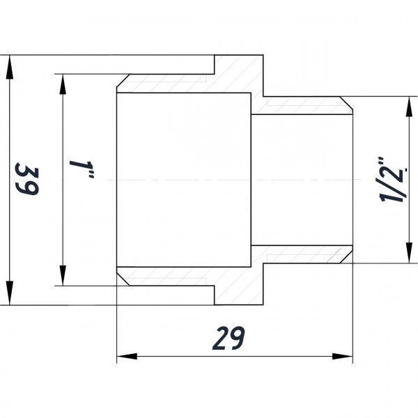 Ніпель редукційний 1″х1/2″ЗЗ нержавіючий SN532S OPTIMUM (000031517)