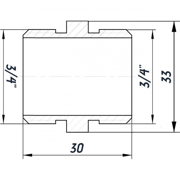 Ніпель 3/4″ЗЗ нержавіючий SN442S OPTIMUM (000031518)