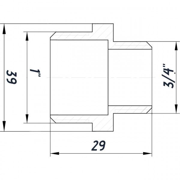 Ніпель редукційний 1″х3/4″ЗЗ нержавіючий SN542S OPTIMUM (000031520)