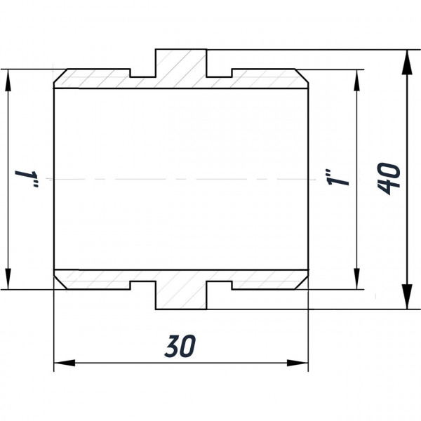 Ніпель 1″ЗЗ нержавіючий SN552S OPTIMUM (000031521)