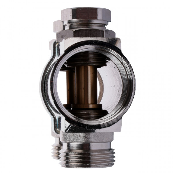 Коллектор с регуляторами и креплением ECO 001B 1″x5