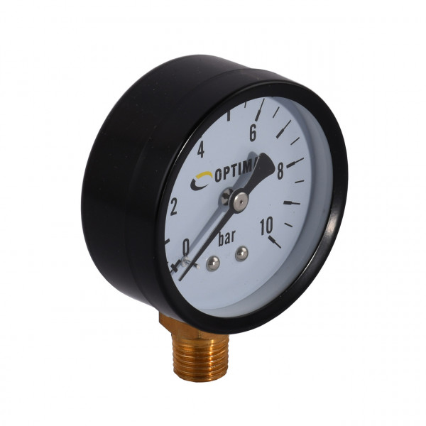 Манометр Optima 10 атм. 60 мм сталевий корпус нижнє під'єднання ( Y60 - YFC-2 ) (000024796)