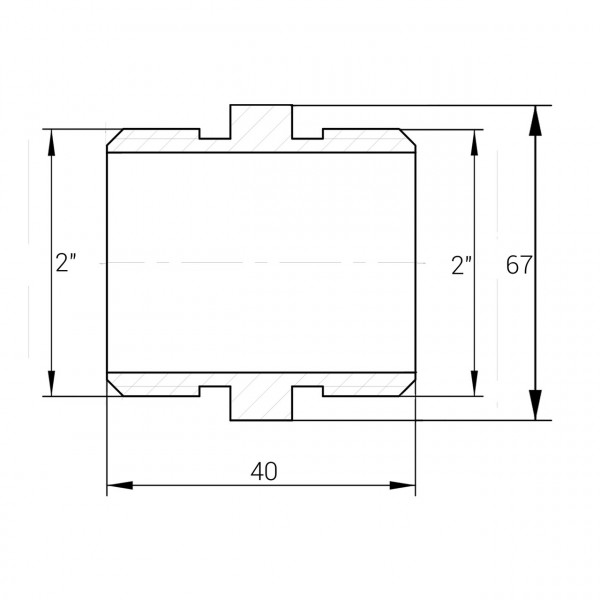 Ниппель 2″НН никелированный NN882S OPTIMUM (000031491)