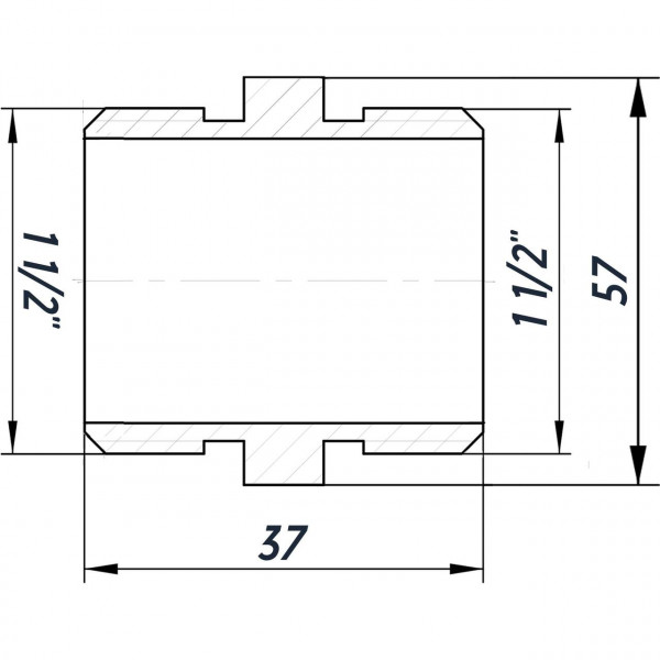 Ниппель 1 1/2″НН никелированный NN772S OPTIMUM (000031492)