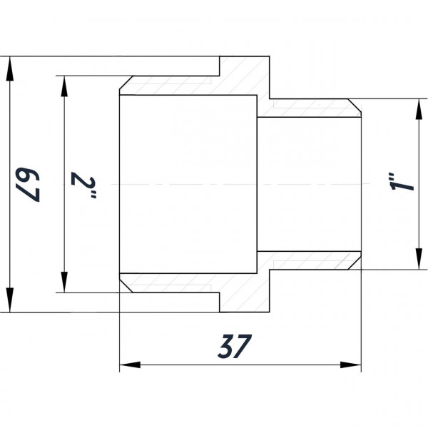 Ниппель редукционный 2″х1″НН никелированный NN852S OPTIMUM (000031494)