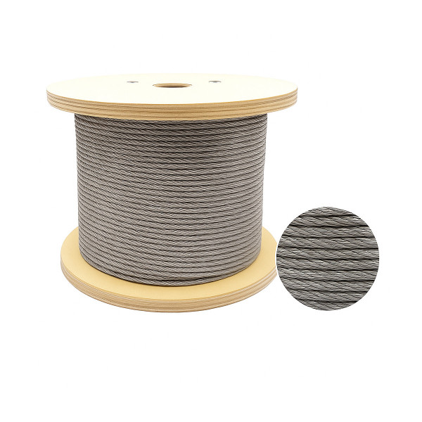 Трос для свердловинних насосів нерж. 3 мм (бухта 1000м, можна різати) (000031174)