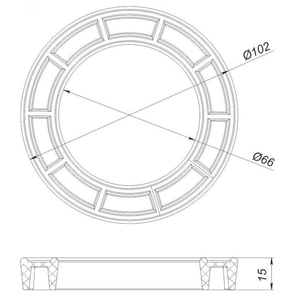 Прокладка SoloPlast (микропорка) между бачком и унитазом АС-01.18И ЗП 102х66х15 (000031624)
