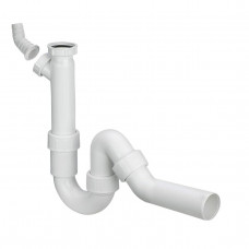 Сифон для раковины VIEGA 1 1/2″х40 с отводом, 45° пластик белый трубный б/г 101800 (000000816)