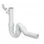 Сифон для раковины VIEGA 1 1/2″х40 с отводом, 45° пластик белый трубный б/г 101800 (000000816)