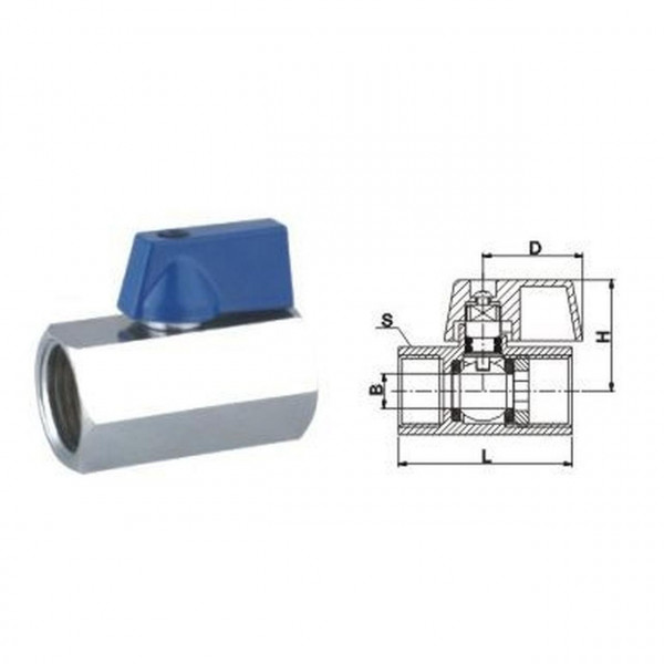 Кран кульовий міні SOLOMON 1/2″ ВВ NV-3024 (2шт. в упак.) (000000966)