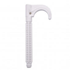 Кріплення-гак забивне одинарне для труби Ø16-25, довжина 100мм, біла (уп.100шт) (000001993)