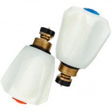 Комплект вентильних головок латунний М18х1 штампований з маховиком для ГВ и ХВ Б1395КМА (пар.2шт) VA